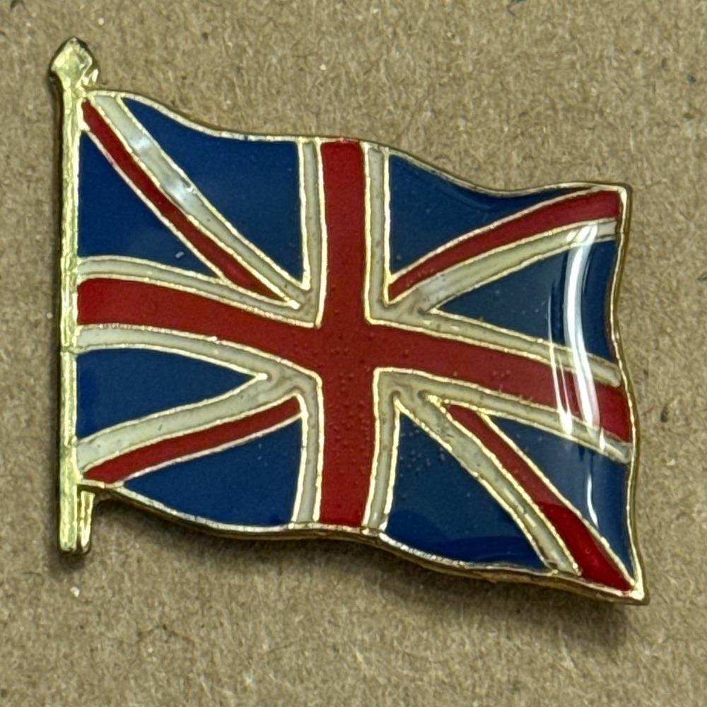 UK United Kingdom Union Jack Flag Lapel Pin VTG